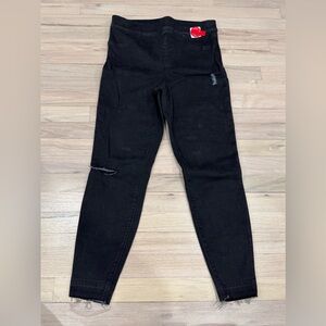 SPANX Black Distressed Jeans/Leggings